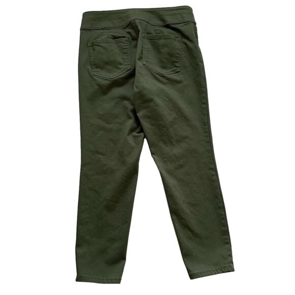 Loft Pants Army Green Stretch High Rise High Waisted Tapered Ankle Pants Size 12 - Picture 5 of 12
